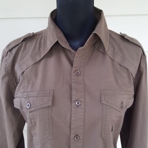 DABLJU by Jiniy Khaki Military-style Shirt (XL)
